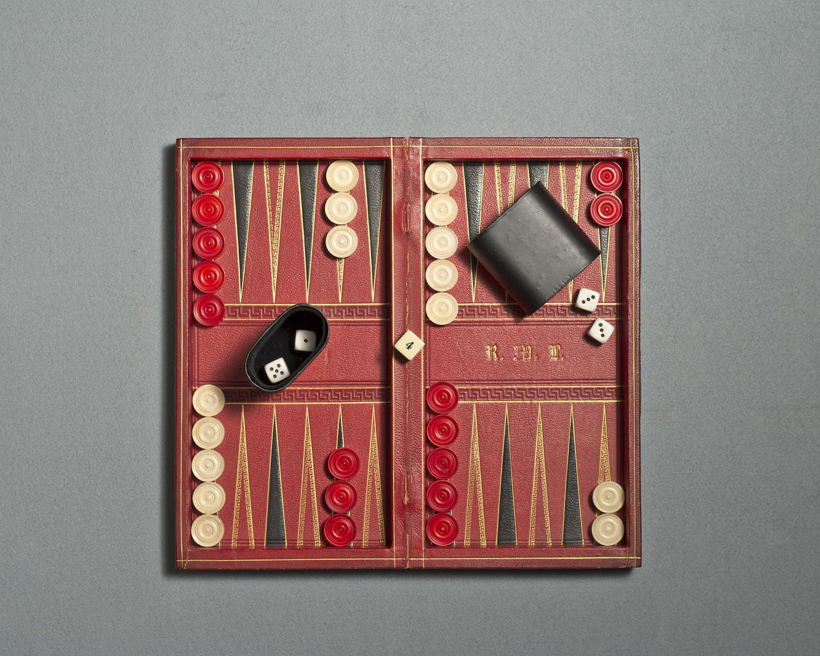 A Fine English Leather Games Set, circa 1880 - Luke Honey | Antiques, Chess, Backgammon & Games