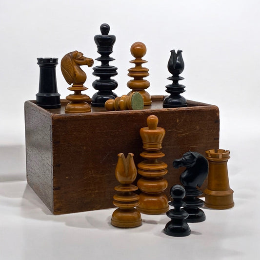 'Signed' Jaques St George Chess Set