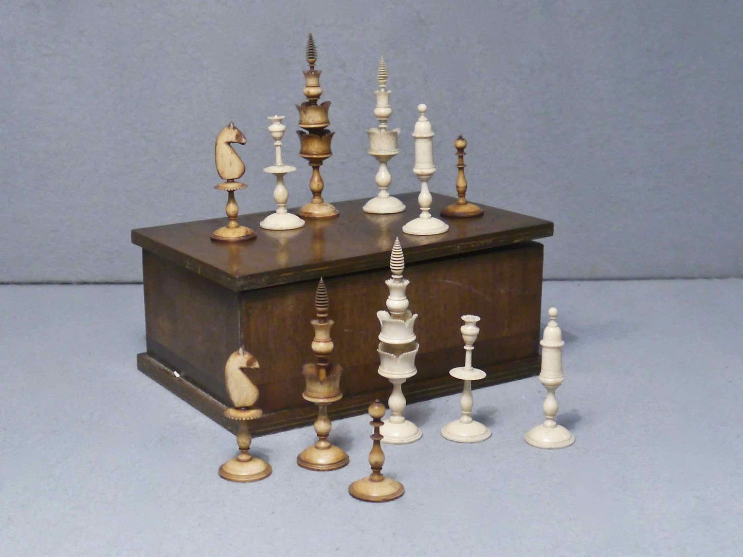 Biedermeier Bone Chess Set, circa 1830 - Luke Honey | Antiques, Chess, Backgammon & Games