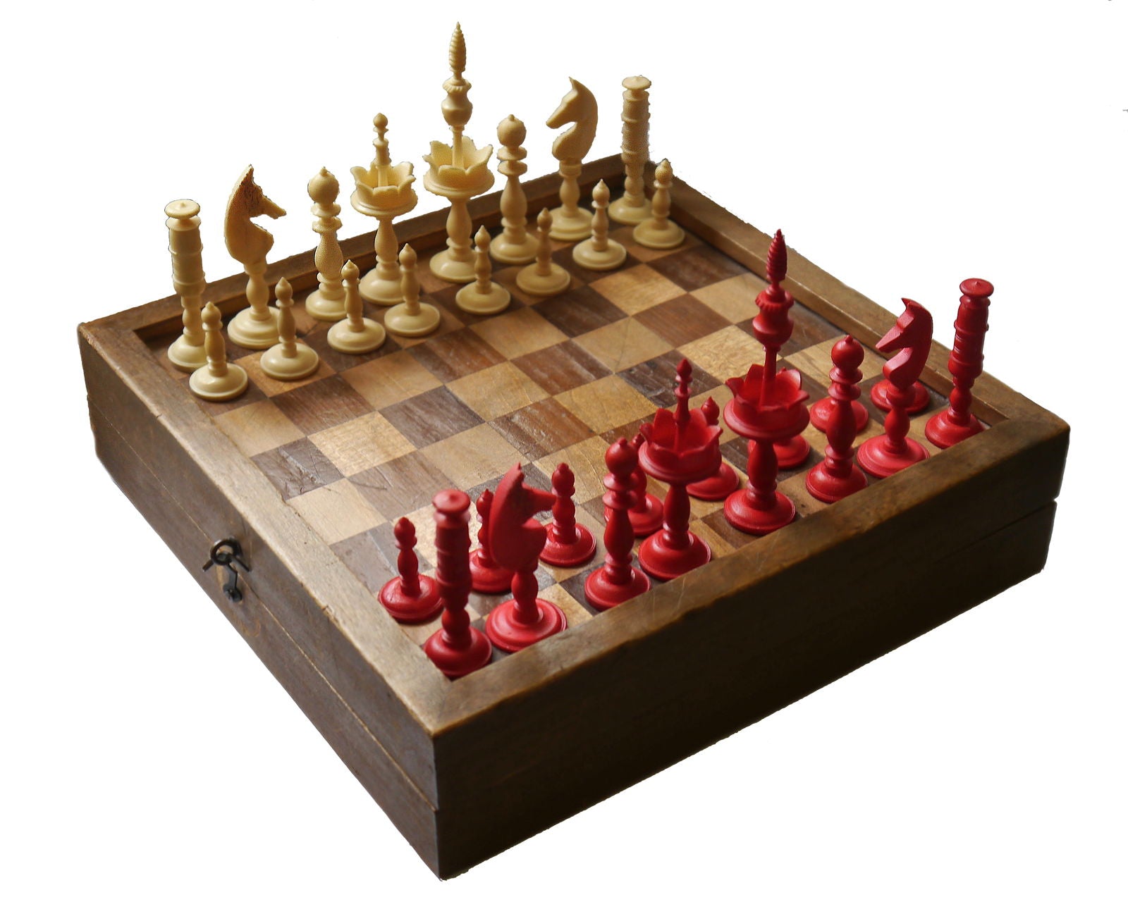 Biedermeier 'Selenus' Chess Set & Board - Luke Honey | Antiques, Chess, Backgammon & Games