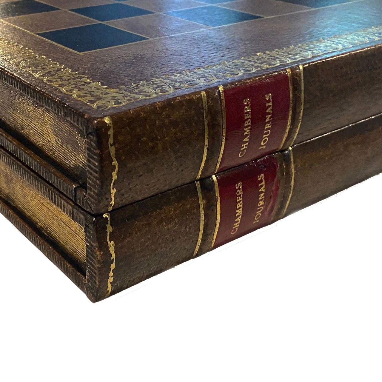 Fine Leather Chess Board/Book, circa 1920 - Luke Honey | Antiques, Chess, Backgammon & Games