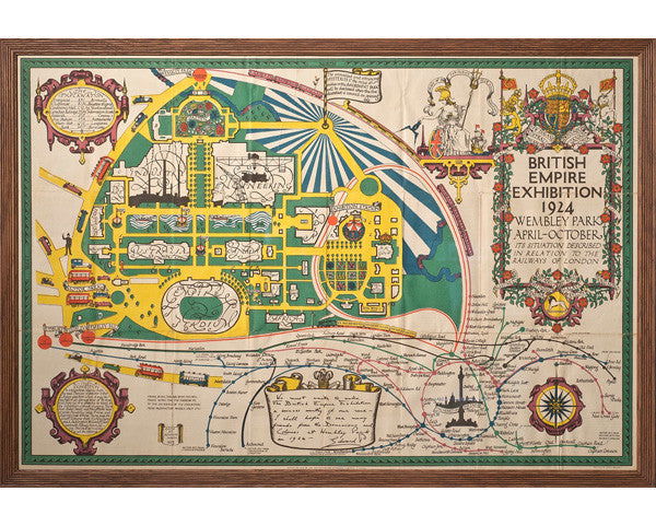 British Empire Exhibition Map, 1924 - Luke Honey | Antiques, Chess, Backgammon & Games