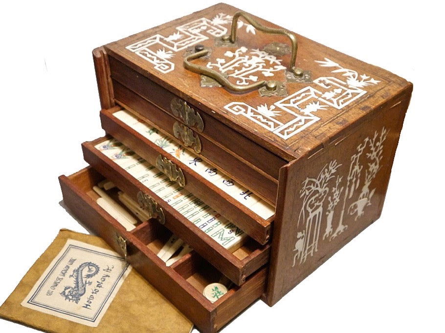 Chinese Export Mahjong Set, Shanghai, 1920s - Luke Honey | Antiques, Chess, Backgammon & Games