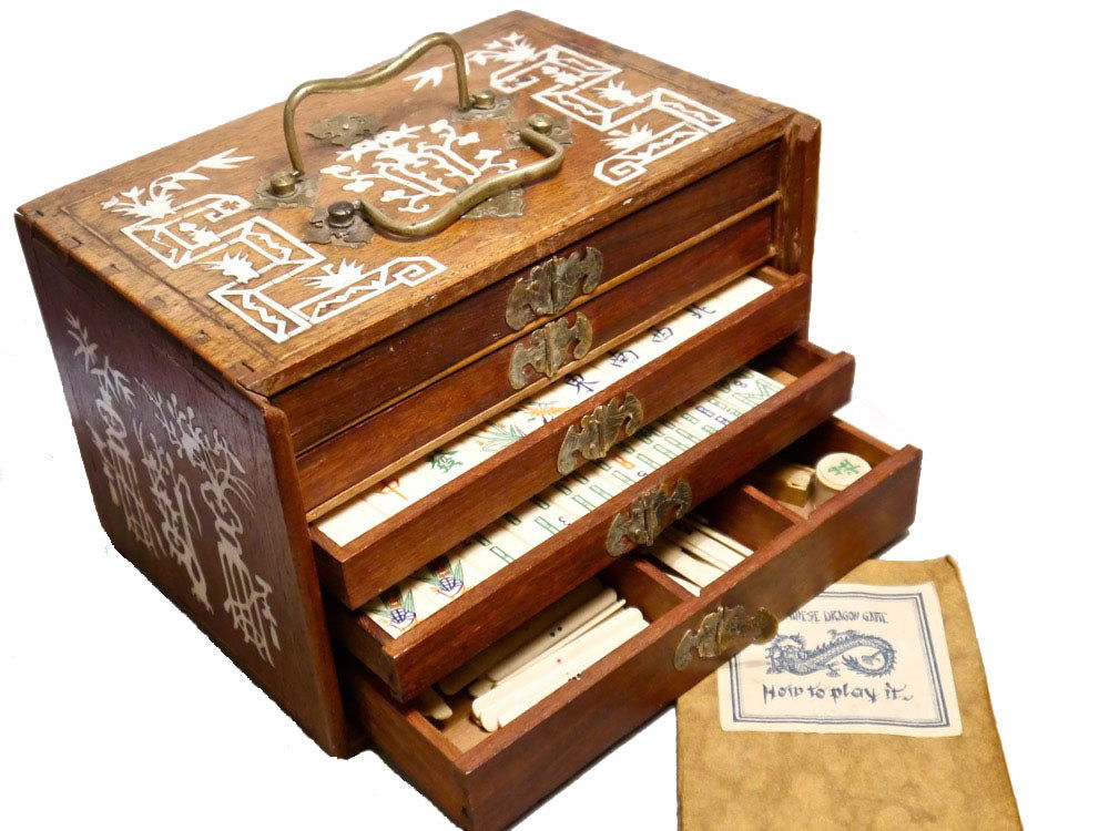 Chinese Export Mahjong Set, Shanghai, 1920s - Luke Honey | Antiques, Chess, Backgammon & Games