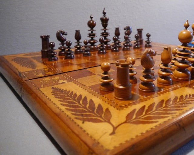 “Dublin” Palisander Chess Set, 19th century - Luke Honey | Antiques, Chess, Backgammon & Games