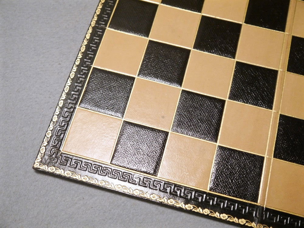 English Leather Chess Board, circa 1880 - Luke Honey | Antiques, Chess, Backgammon & Games