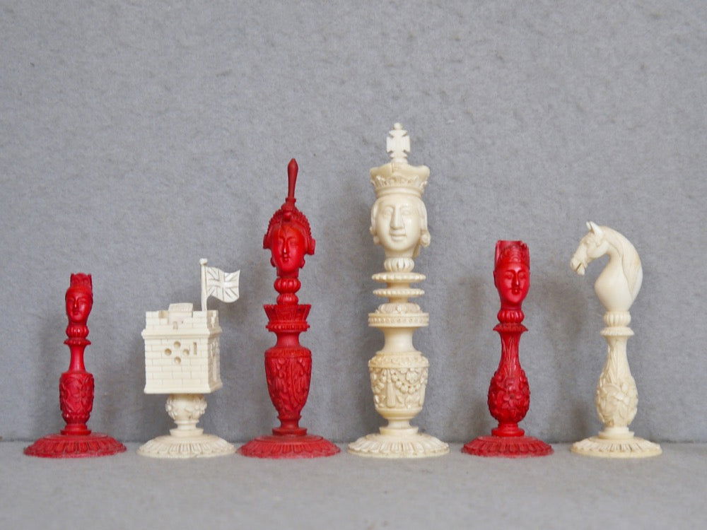 Fine Macao Export Chess Set, circa 1810 - Luke Honey | Antiques, Chess, Backgammon & Games