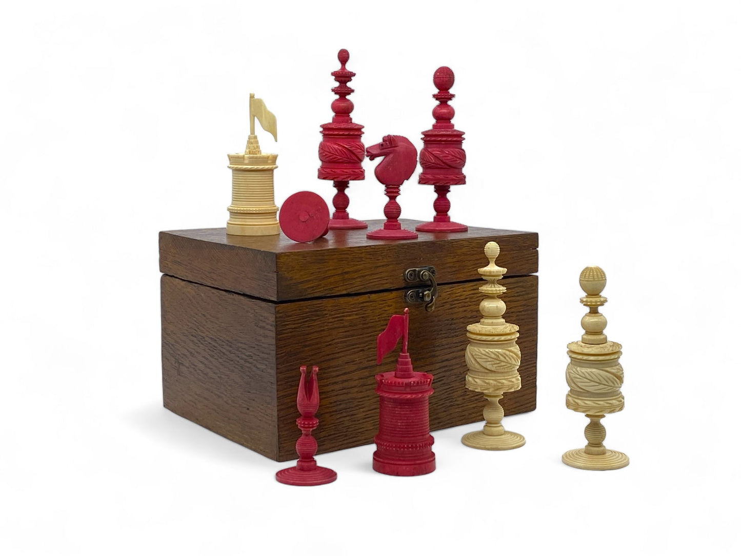 Good Barleycorn Chess Set, circa 1850 - Luke Honey | Antiques, Chess, Backgammon & Games