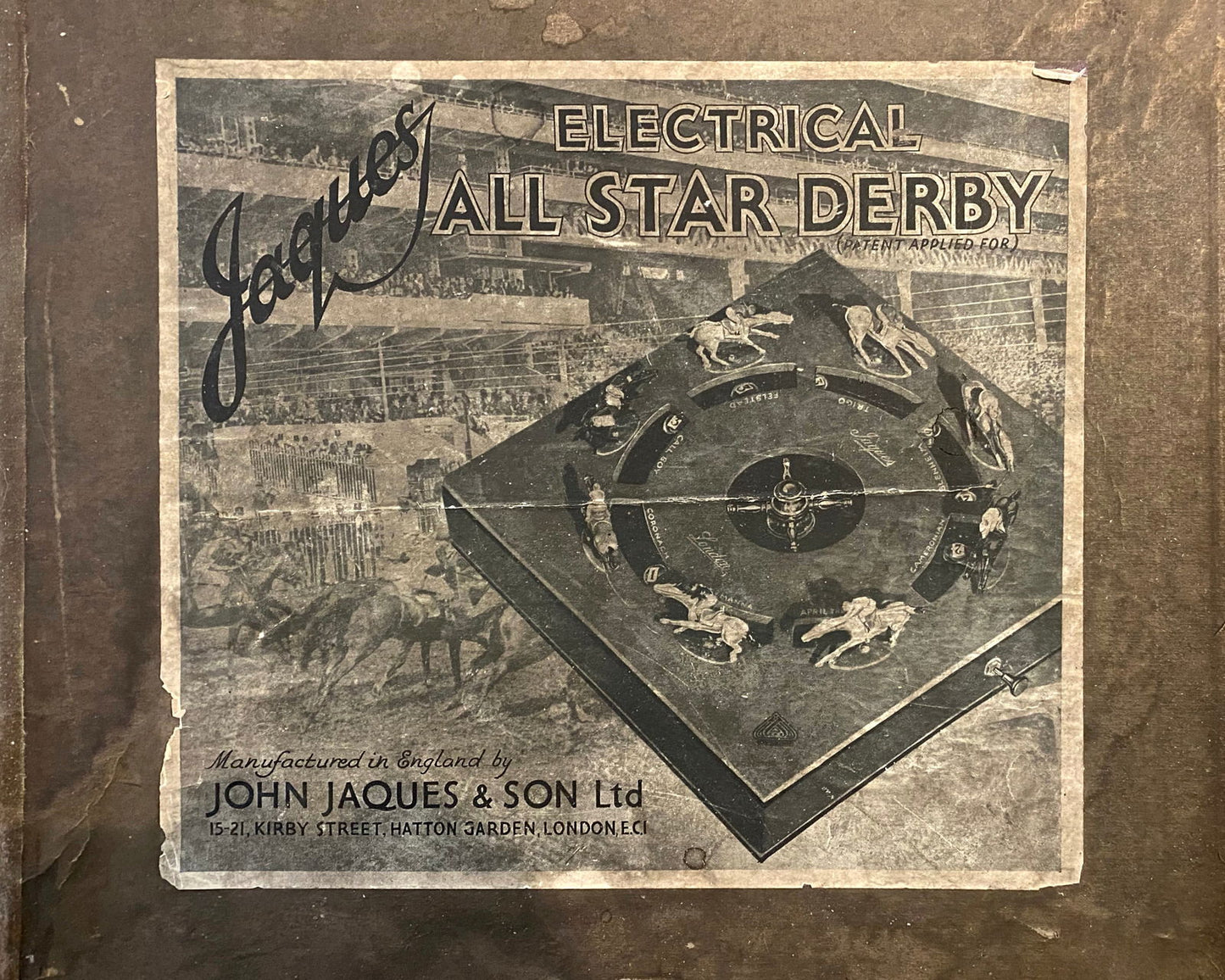 Jaques Electrical All Star Derby, circa 1930 - Luke Honey | Antiques, Chess, Backgammon & Games