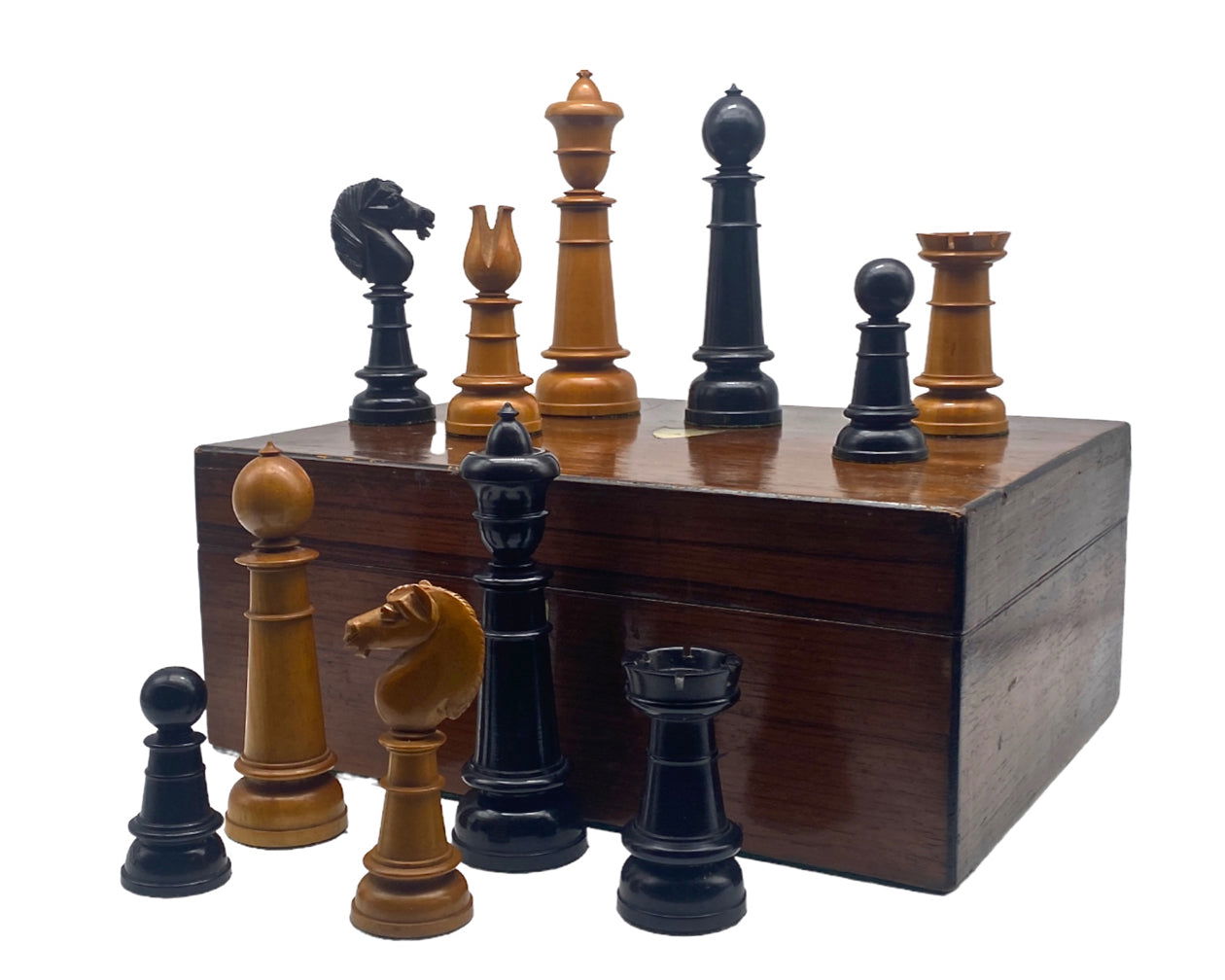 Large Antique ‘Upright’ Chess Set - Luke Honey | Antiques, Chess, Backgammon & Games