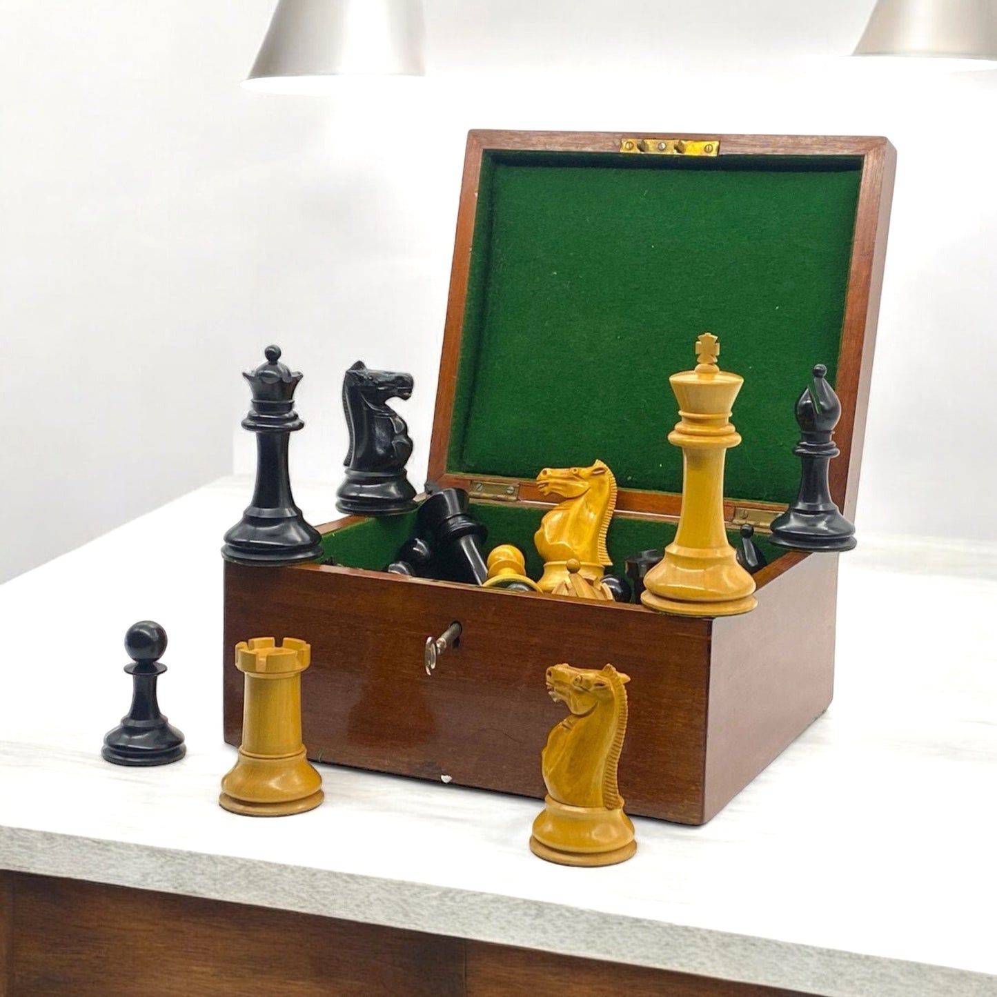 Fine Staunton Chess Set, F. H. Ayres, circa 1890