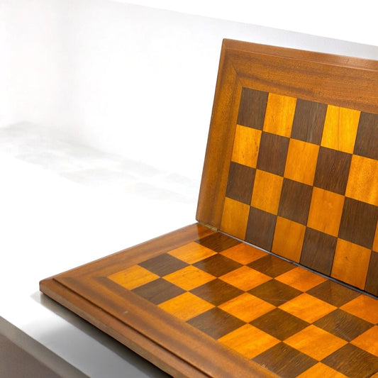 Vintage Rosewood & Sycamore Chess Board