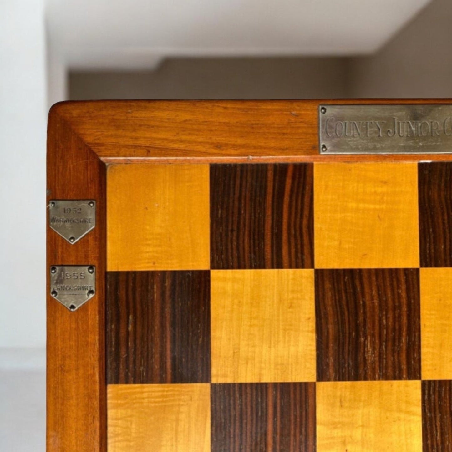 Jaques BCCA Trophy Chess Board, 1930s