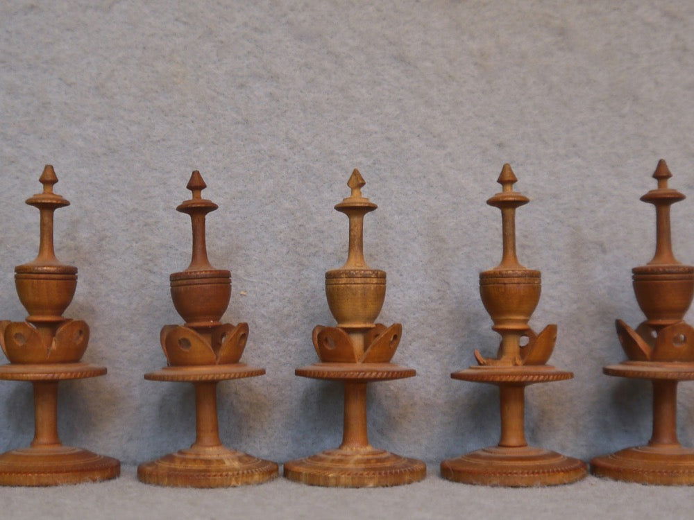 South German Pearwood Chess Set, circa 1800 - Luke Honey | Antiques, Chess, Backgammon & Games