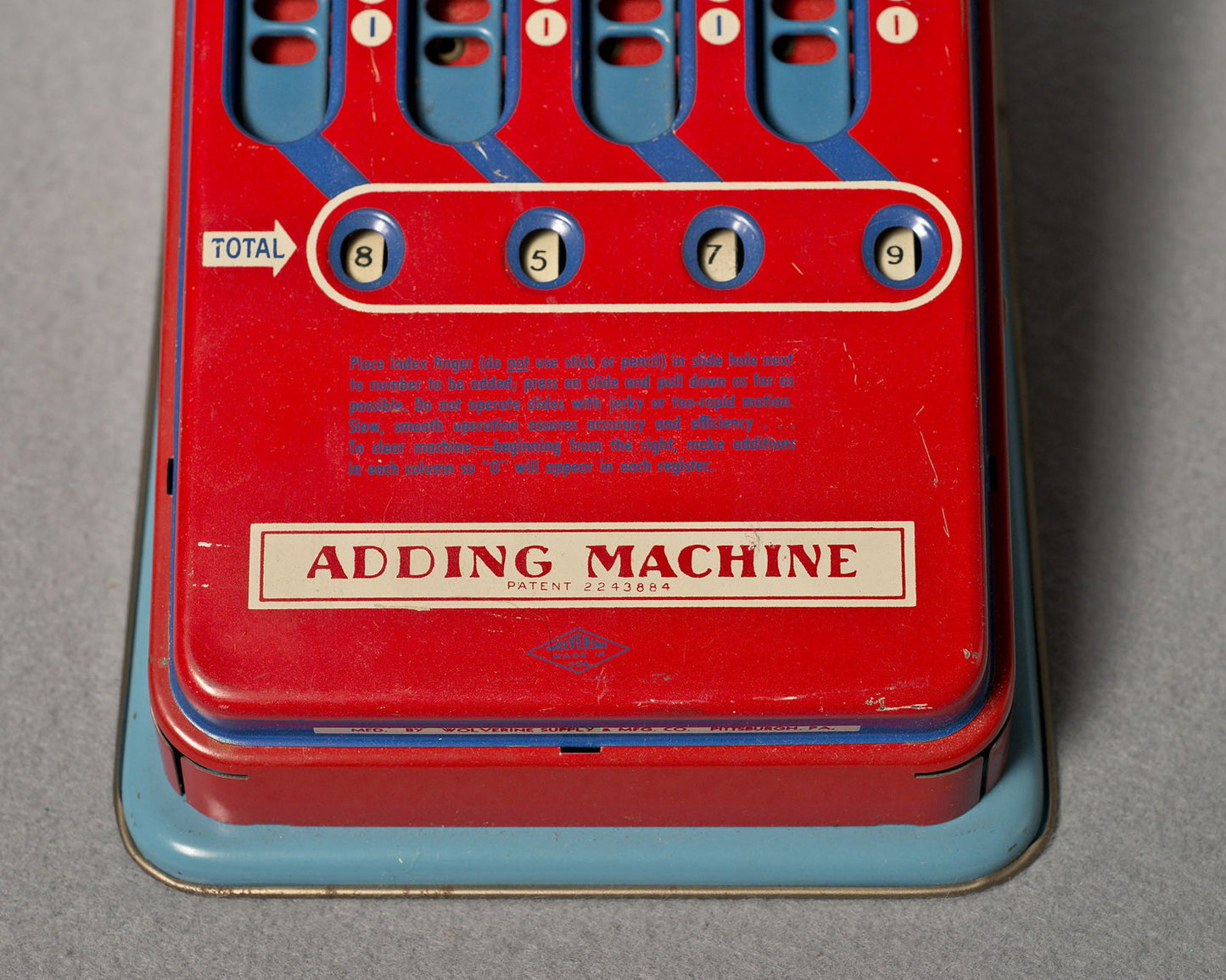 Tinplate Mechanical Adding Machine, 1940's - Luke Honey | Antiques, Chess, Backgammon & Games