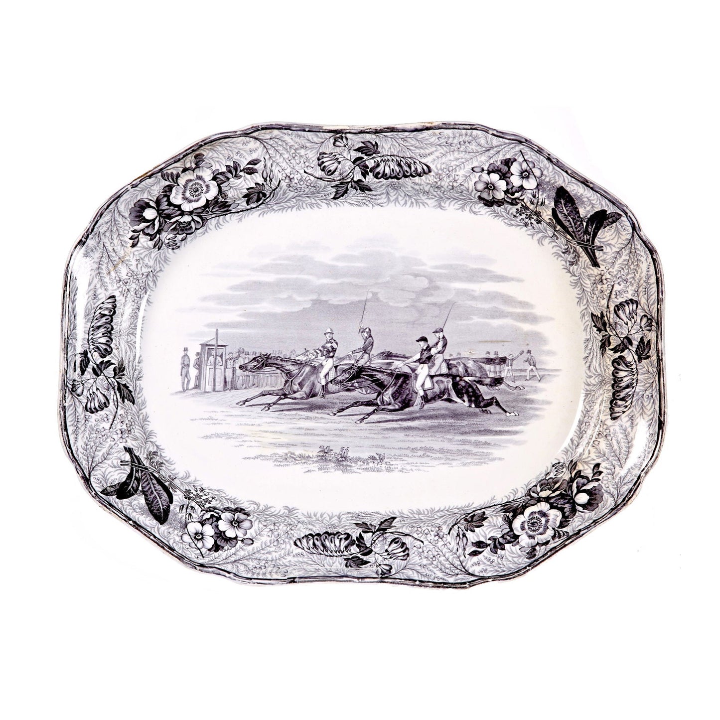 Copeland & Garrett ‘Racing’ Platter, 1846